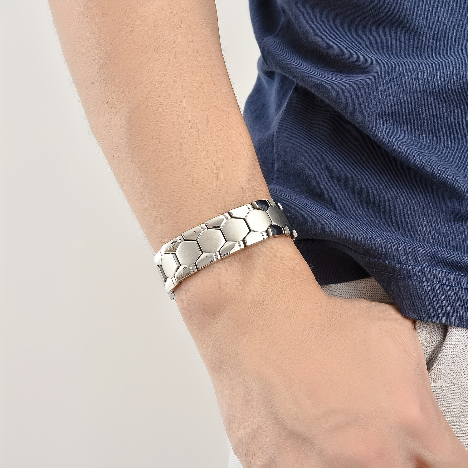 Stylish Multicolored Diamond Shaped Men's Bracelets Set